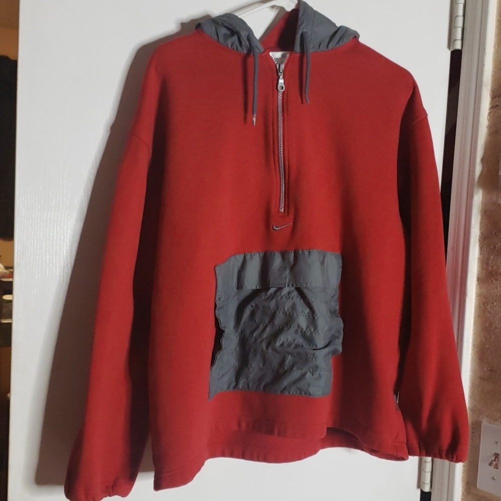 Nike Long Sleeve Hoodie, Zipper and Velcro Pouch